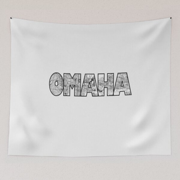 Item preview, Omaha, Nebraska Street Map designed and sold by thestreetslocal.