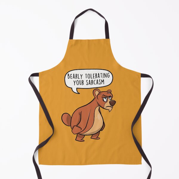 Artikelvorschau, Bearly Tolerating Your Sarcasm - Funny Bear Cartoon Sarcastic Pun entworfen und verkauft von LEFDDesigns.