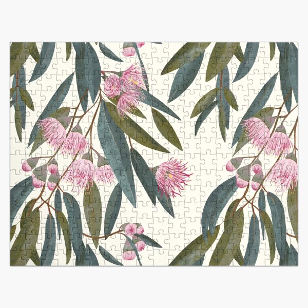 Artikel-Vorschau von Rosa australischer Eukalyptus auf Creme, designt und verkauft von Kate Vasilchenko Art & Design.