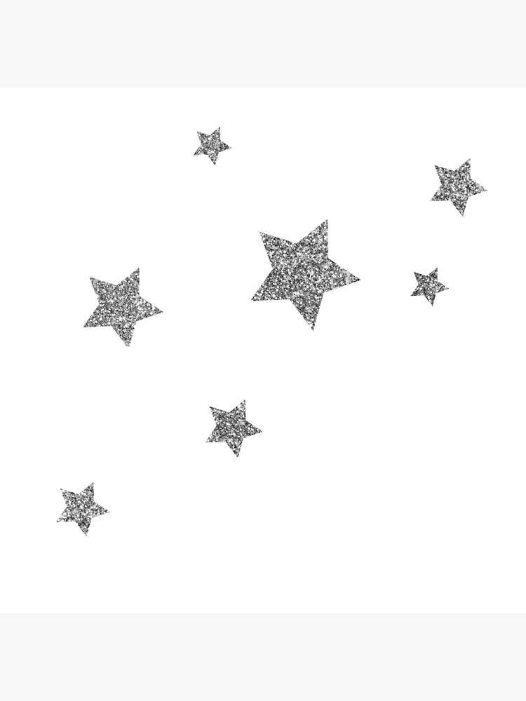 “silver glitter star sticker pack” Poster by imani-nicole | Redbubble