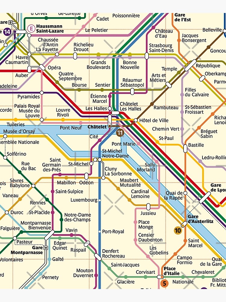 Paris METRO Map by robotface