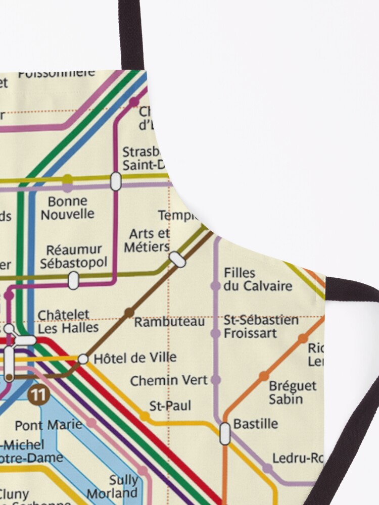 Alternate view of Paris METRO Map Apron