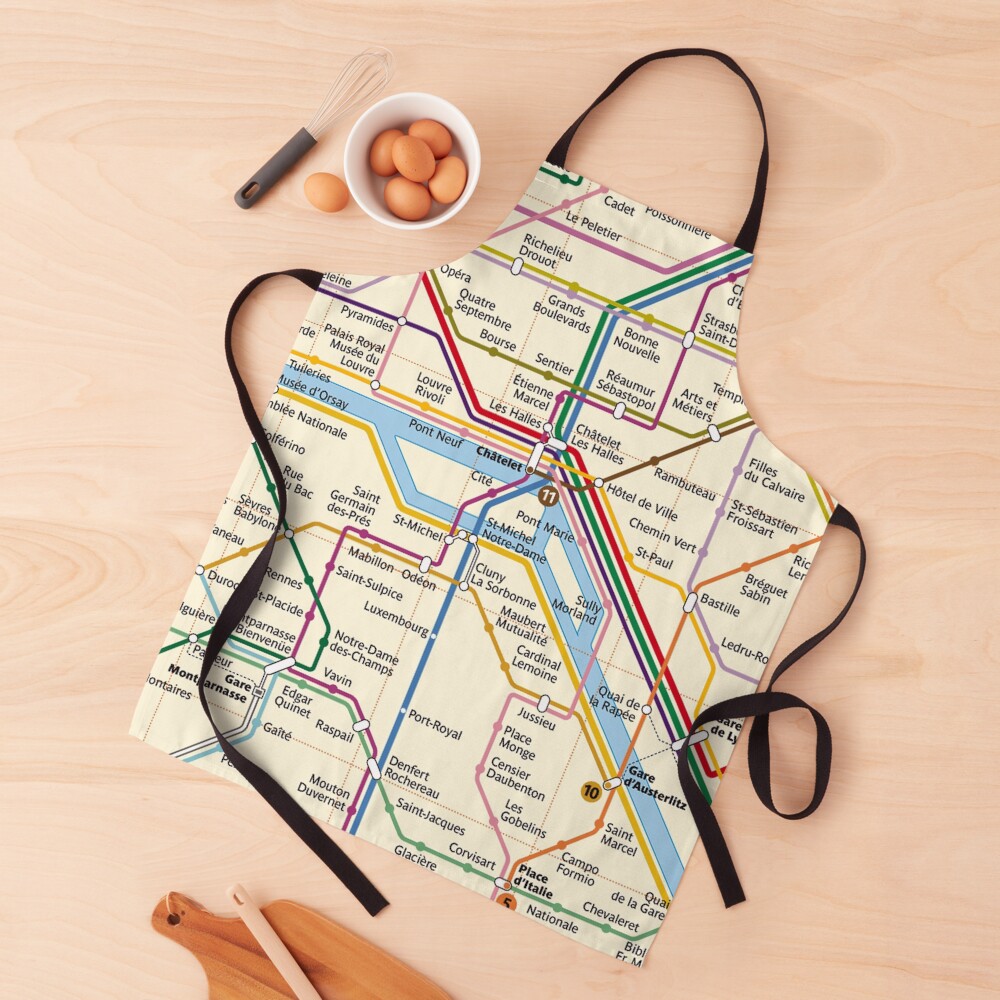 Paris METRO Map Apron