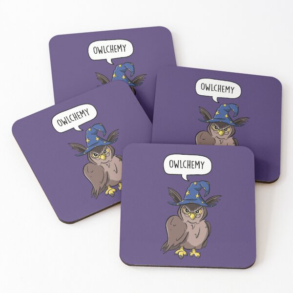 Item preview, Owlchemy - Wizard Owl Alchemy Cartoon Pun designed and sold by LEFDDesigns.