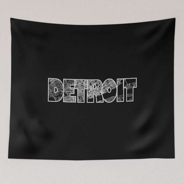 Item preview, Detroit Michigan Street Map designed and sold by thestreetslocal.