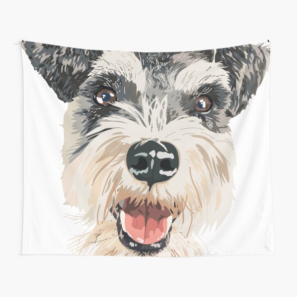 Smiling Schnauzer Tapestry