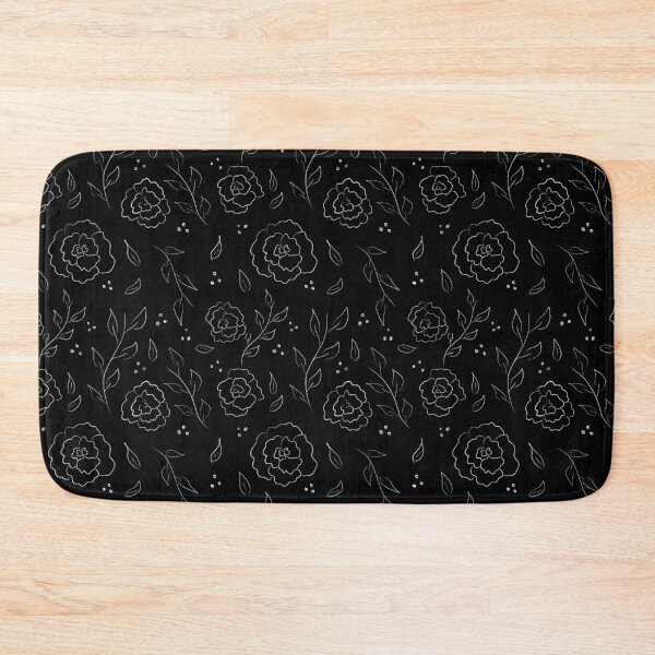 Item preview, Black Floral Doodle Pattern designed and sold by steadqueen.