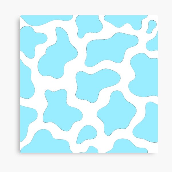 Blue Cow Canvas Prints Redbubble - blue cow print roblox logo
