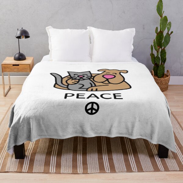 Item preview, Peace Dog Cat Hug Feline Canine Lover Funny Novelty graphic designed and sold by nikkidawn74.