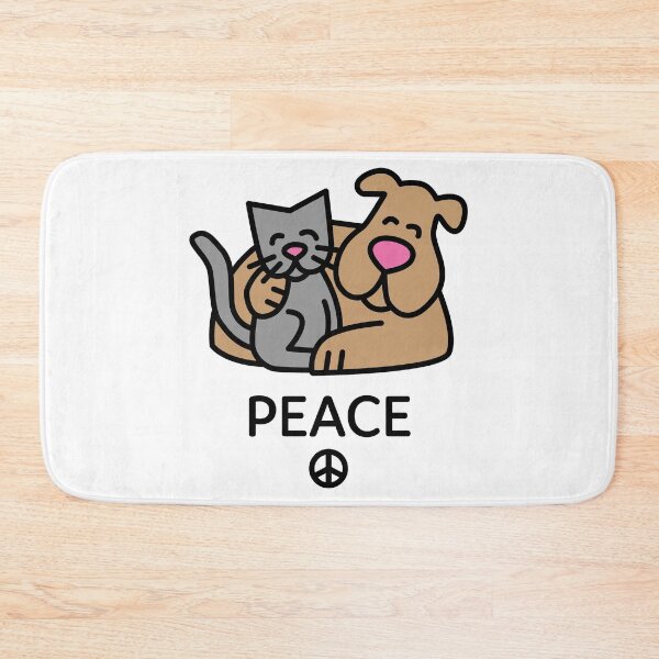 Item preview, Peace Dog Cat Hug Feline Canine Lover Funny Novelty graphic designed and sold by nikkidawn74.