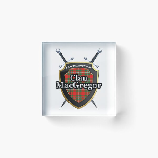 Item preview, Clan Gregor MacGregor Tartan Shield & Swords designed and sold by ScotsMountain.
