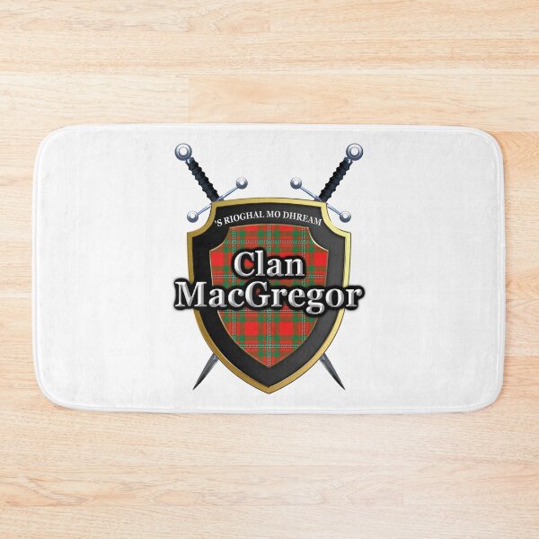 Item preview, Clan Gregor MacGregor Tartan Shield & Swords designed and sold by ScotsMountain.