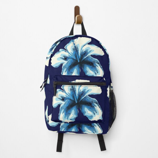 Item preview, Halftone blue hibiscus designed and sold by AnnArtshock.