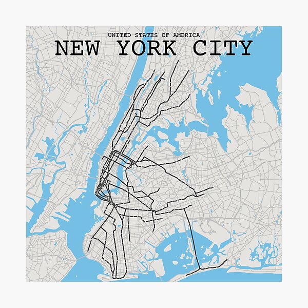 Item preview, New York City Grey Transit Network designed and sold by CPTVDesign.