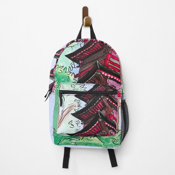 Japanese Multi-Roofed Tower Building Backpack