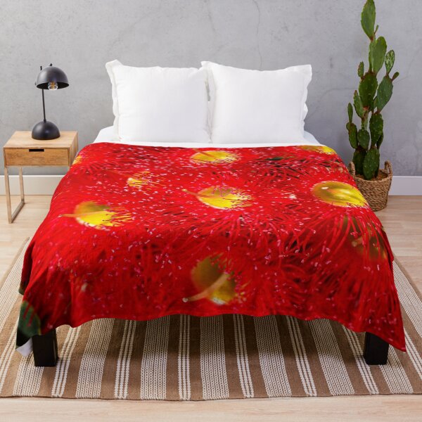 Item preview, Eucalyptus Red Flowers Glow designed and sold by Joy Watson - Natural Light Photography .