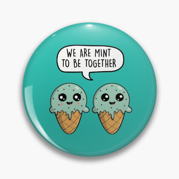 Artikelvorschau, We Are Mint To Be Together - Ice Cream Cute Cartoon Love Pun entworfen und verkauft von LEFDDesigns.