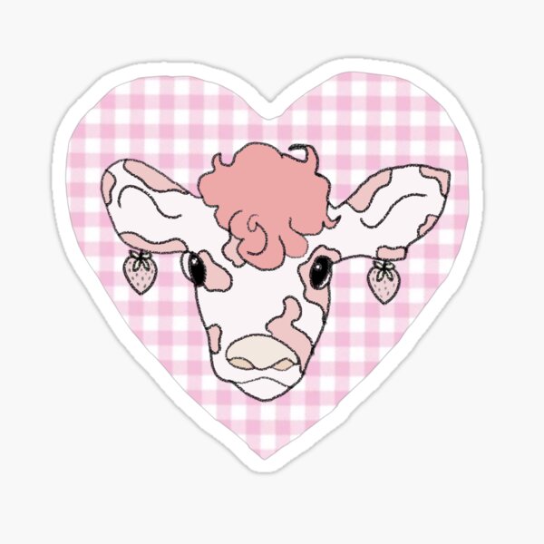 Strawberry Cow Sticker