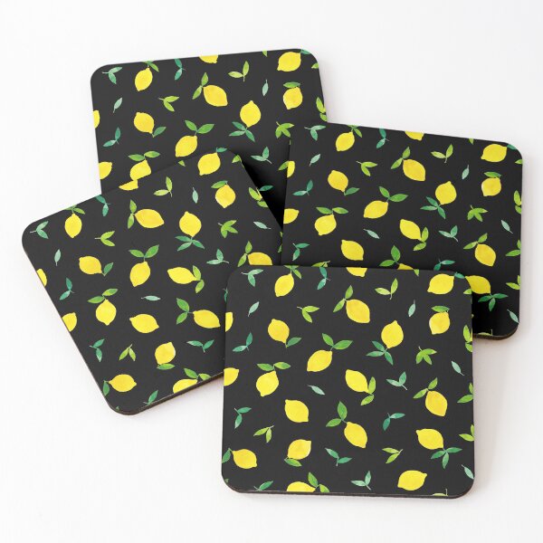 Item preview, Lemon Citrus on Black Spring Summer Happy Pop designed and sold by franzandsabina.