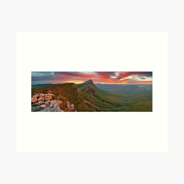 Dawn over Signal Peak, Grampians, Victoria, Australia Art Print