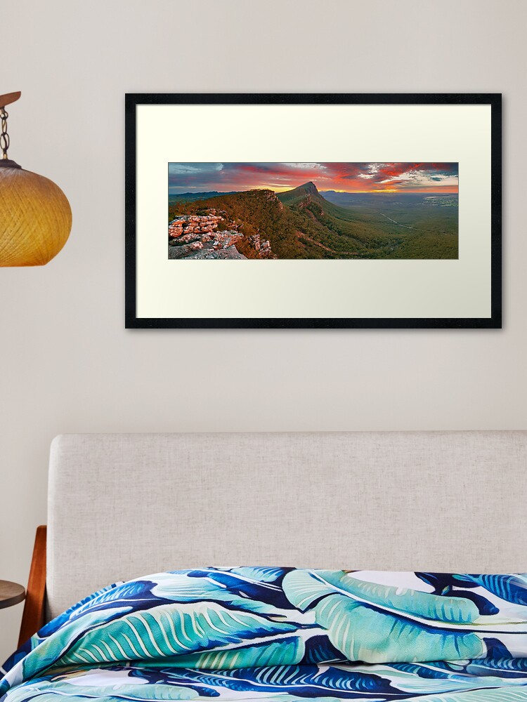 Thumbnail 2 of 7, Framed Art Print, Dawn over Signal Peak, Grampians, Victoria, Australia designed and sold by Chockstone.