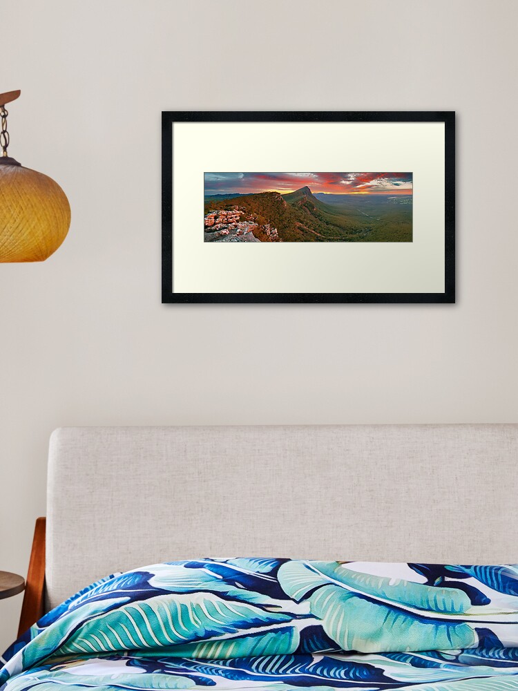 Thumbnail 2 of 7, Framed Art Print, Dawn over Signal Peak, Grampians, Victoria, Australia designed and sold by Chockstone.