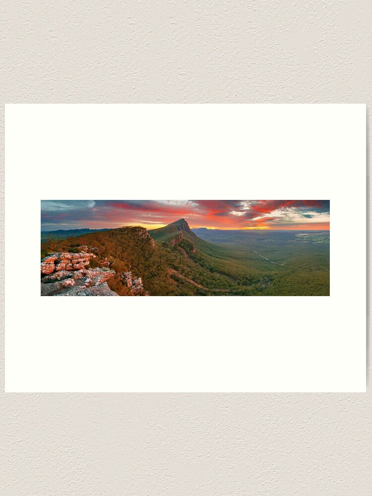 Thumbnail 1 of 3, Art Print, Dawn over Signal Peak, Grampians, Victoria, Australia designed and sold by Chockstone.