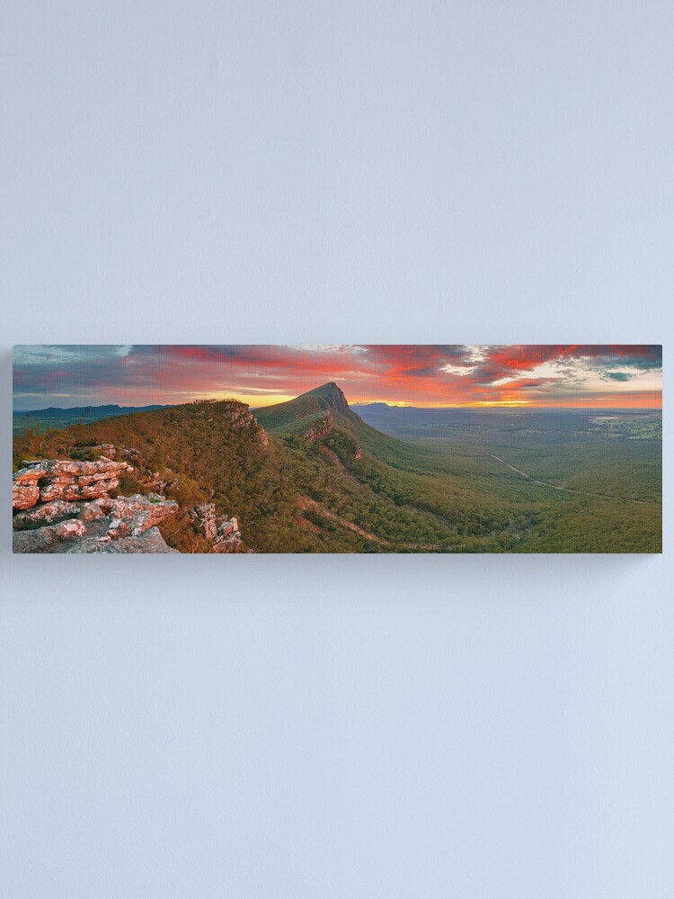 Thumbnail 1 of 3, Canvas Print, Dawn over Signal Peak, Grampians, Victoria, Australia designed and sold by Chockstone.