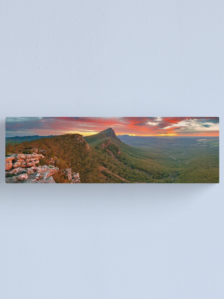Thumbnail 1 of 3, Canvas Print, Dawn over Signal Peak, Grampians, Victoria, Australia designed and sold by Chockstone.