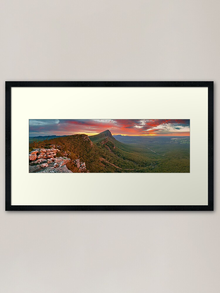 Thumbnail 1 of 7, Framed Art Print, Dawn over Signal Peak, Grampians, Victoria, Australia designed and sold by Chockstone.