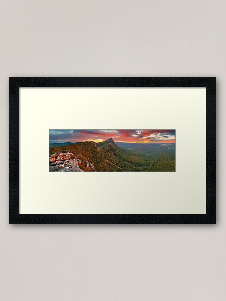 Thumbnail 1 of 7, Framed Art Print, Dawn over Signal Peak, Grampians, Victoria, Australia designed and sold by Chockstone.