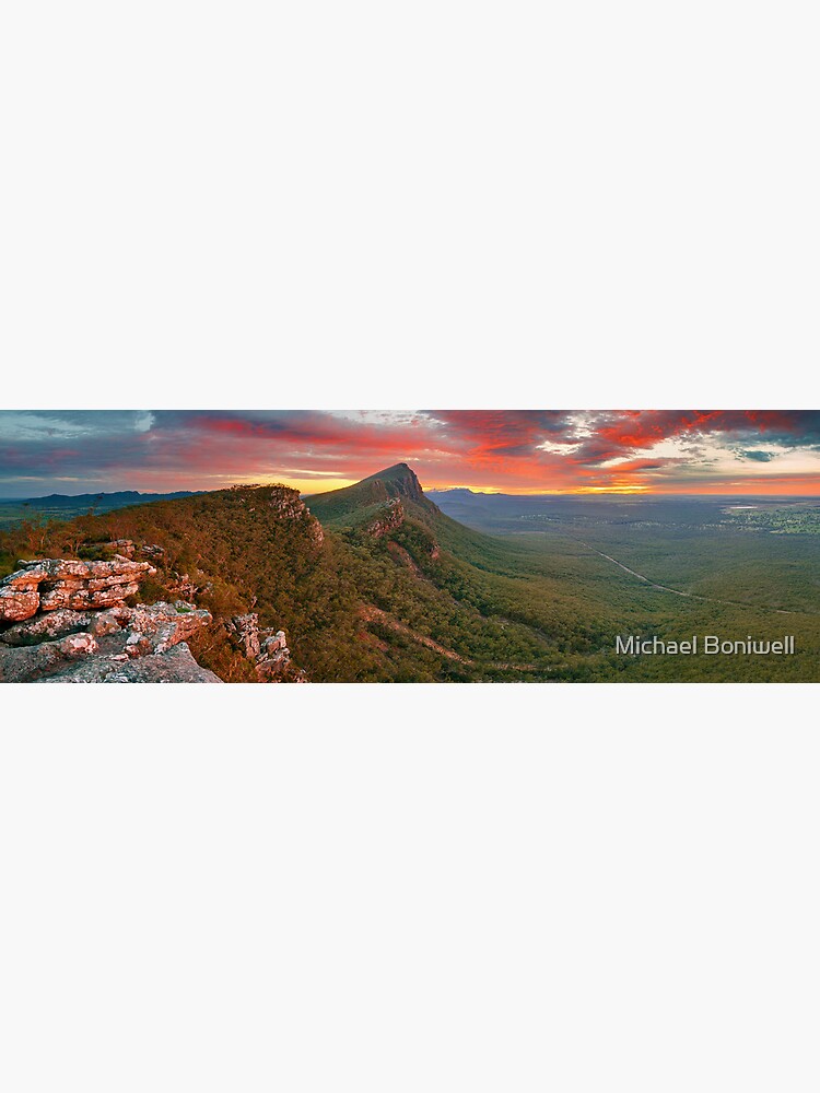 Thumbnail 3 of 3, Poster, Dawn over Signal Peak, Grampians, Victoria, Australia designed and sold by Chockstone.