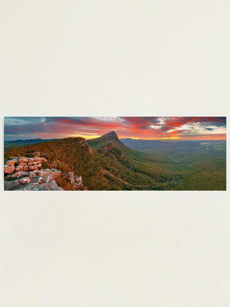 Thumbnail 1 of 3, Photographic Print, Dawn over Signal Peak, Grampians, Victoria, Australia designed and sold by Chockstone.