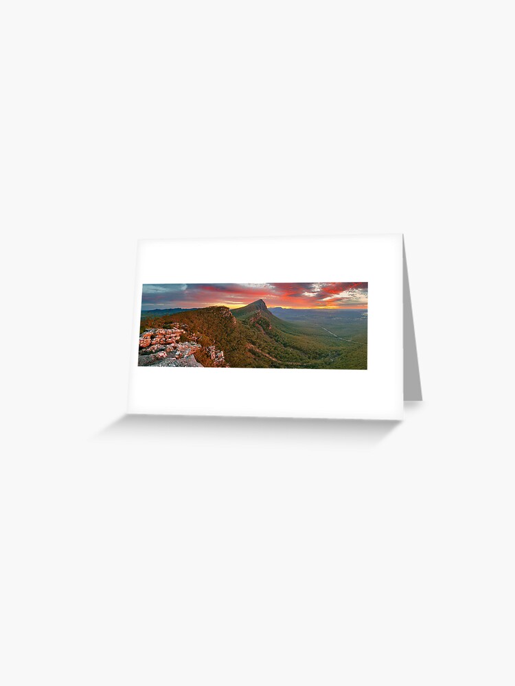 Thumbnail 1 of 2, Greeting Card, Dawn over Signal Peak, Grampians, Victoria, Australia designed and sold by Chockstone.