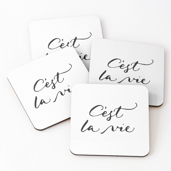 Item preview, C'est la vie french calligraphy quote designed and sold by heartofanna.