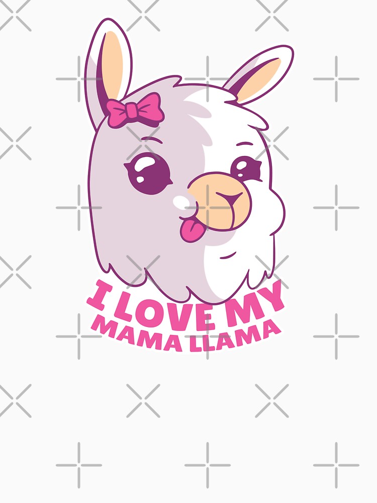Baby And Toddler Girls Short Sleeve Glitter 'Love My Mama Llama' Graphic  Tee