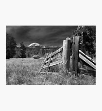 Old Fence At Mount Lassen Photographic Print