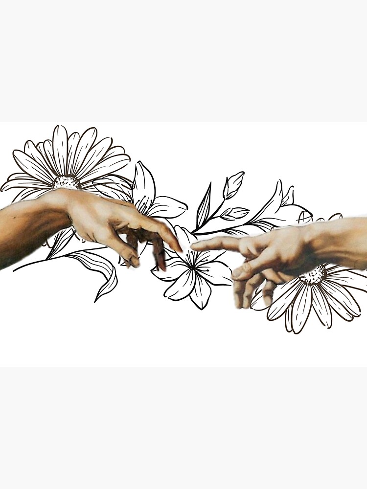 Thumbnail 3 of 3, Sticker, Adams creation floral print designed and sold by racer0220.