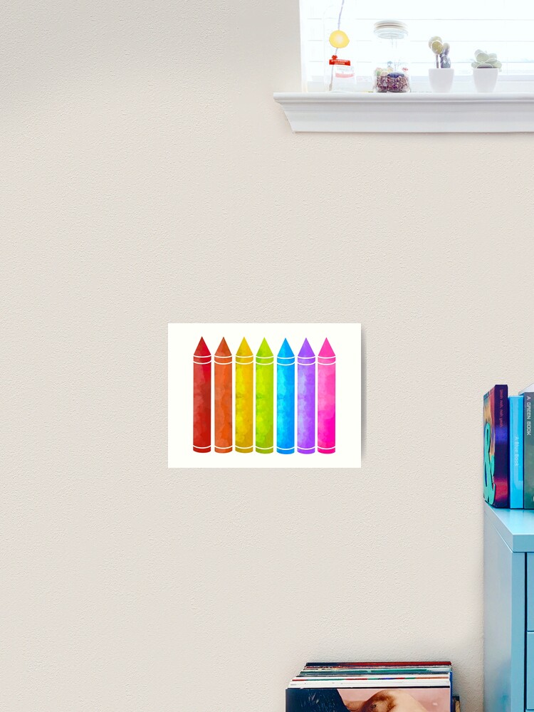 Rainbow Crayons Sticker for Sale by scarletsunrise