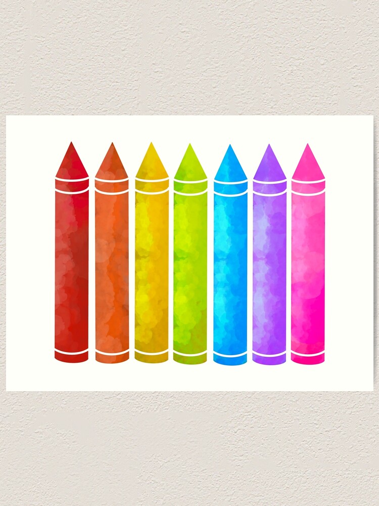 Rainbow Crayons Sticker for Sale by scarletsunrise