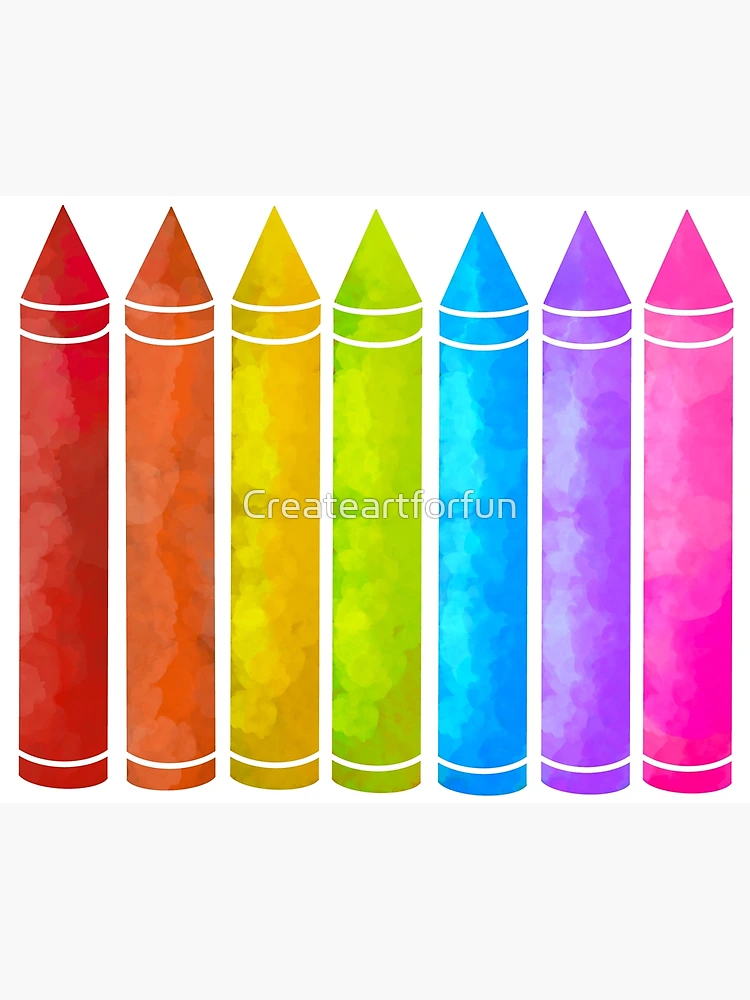 Crayons facing up | Greeting Card