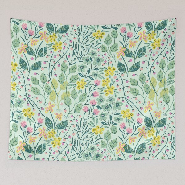 Item preview, Floral pattern stickers, Floral stickers set, Floral pattern mask, Floral pattern t-shirts designed and sold by quixoticmonkey.