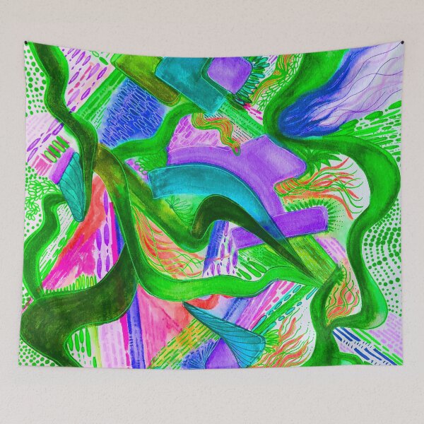 Item preview, Lime Watercolour Abstract  designed and sold by Lois Gardiner.