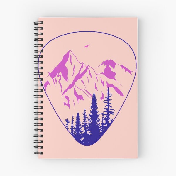 Item preview, Neon Mountainscape Guitar Pick Artwork designed and sold by GuitarToneDaily.