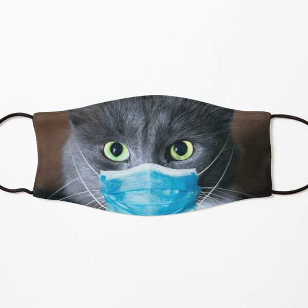 Cute Cat With Face Mask Kids Mask