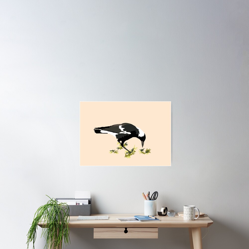 "Magpie - Nude background" Poster by ScreenQueenArt Redbubble
