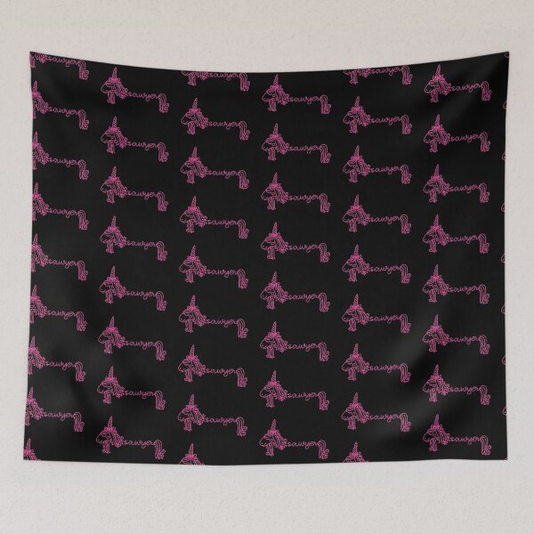 Item preview, Sawyer Pink Unicorn Personalized Girl Name designed and sold by JaneApril.