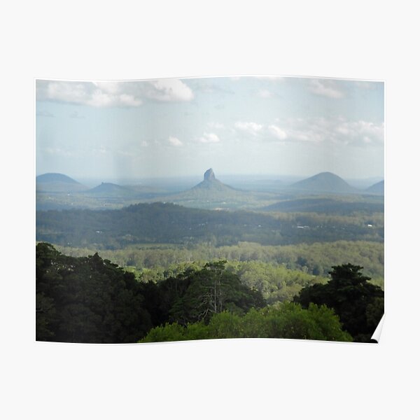 Glass House Mountains - From Melany Lookout Poster