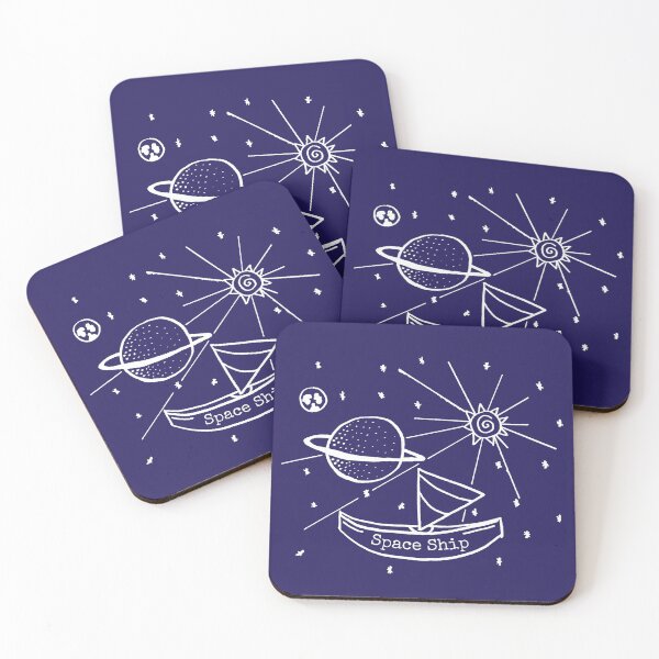 Item preview, Space Ship- Funny Sail Boat in Space Design designed and sold by Davey's Designs.