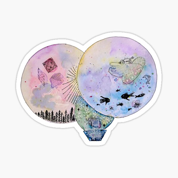 Bubble worlds Sticker